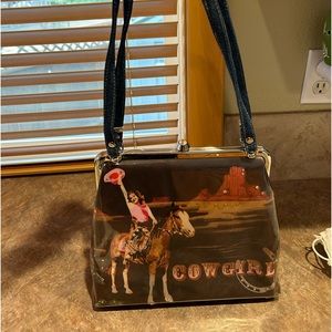 Nocona Belt Company Cowgirl bag with Rhinestones and denim